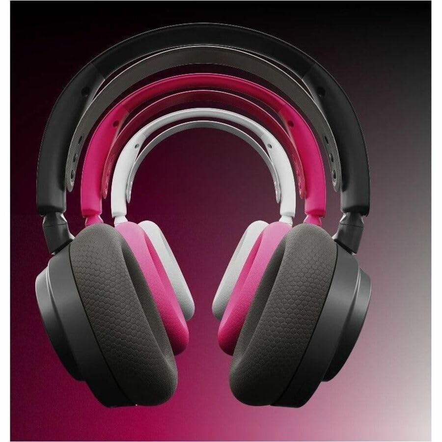SteelSeries Arctis Nova 7 Wireless Gen 2 Gaming Headset - Real-Time App Control, 50+ HR Play, Neodymium Drivers, Mix 2.4GHz/Bluetooth, PC, PS5, PS4, Switch 1/2, Mobile - Magenta - color: Magenta, style: PC | PlayStation