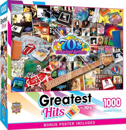MasterPieces Greatest Hits - 70's 1000pc Puzzle - style: 70's Greatest Artists