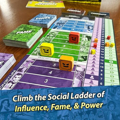 Board Game – A Comedy Game of Fame, Money, and Chaos | Strategy Party Game for Adults & Teens | 2–5 Players