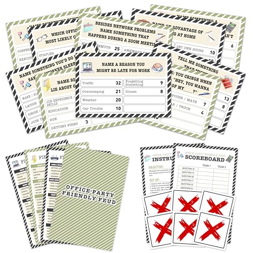 OICPYD Office Party Friendly Feud Game for Work Adults, Team Building Games for Coworkers, Team Building Favors -03