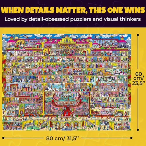 1000 Piece Puzzle for Adults – Jigsaw Puzzles for Adults 1000 Pieces | Hotel Wildeluxe Jigsaw Puzzles – Hidden Secrets & Audio Story – Premium Box Packaging – Extra Fun Challenges - color: Wildeluxe