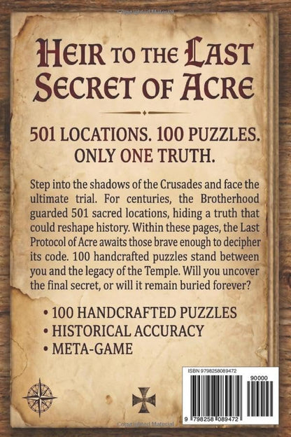The Last Protocol from Acre: A Templar Knight Mystery Word Search and Cipher Adventure (The Master Cipher Series)
