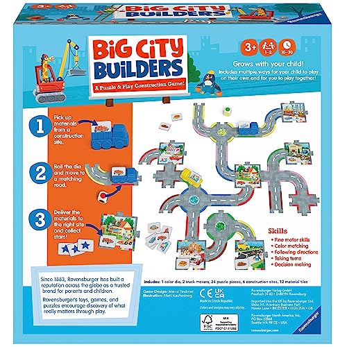 Ravensburger Big City Builders - Engaging Preschool Puzzle and Play Construction Game | Skill Development | Fun and Educational | Trusted Quality | Ideal for Ages 3 and Up