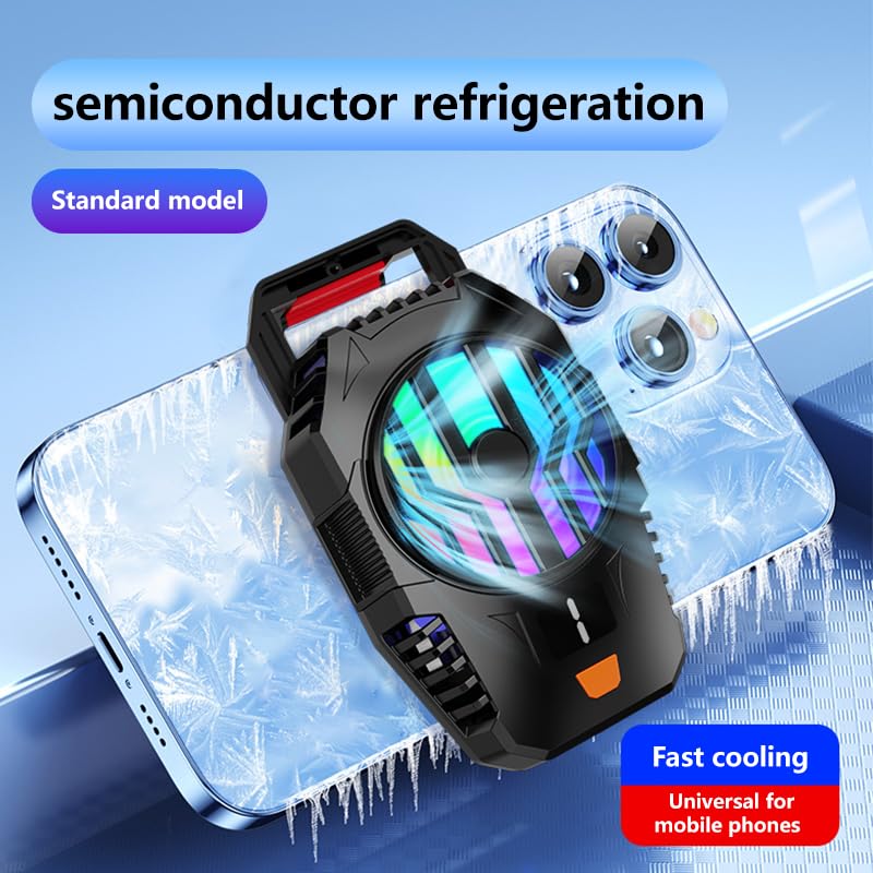Portable Slim Phone Cooling Pad, USB Low Noise Phone Cooler Mat for iPhone Android Samsung, Non-Slip Heat Dissipation Pad for Gaming Travel Car Desk Video Calls