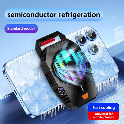 Portable Slim Phone Cooling Pad, USB Low Noise Phone Cooler Mat for iPhone Android Samsung, Non-Slip Heat Dissipation Pad for Gaming Travel Car Desk Video Calls