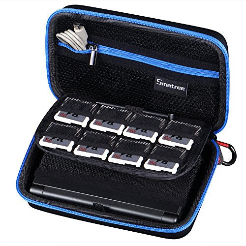 Smatree Hard Shell Carrying Case for Nintendo New 3DS/2DS XL, Travel Storage Case for New Nintendo 3DS/2DS Console and Charger - Black/Blue - color: Blue