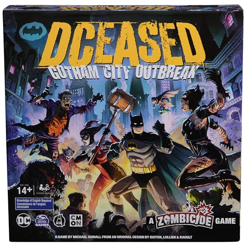 Spin Master Games Dceased: Zombicide Cooperative Party Game for Comic Fans | Control DC Superheroes, Battle Undead Hordes & Zombie Heroes Includes Exclusive Collectible Figurines, 1-4 Players, Ages 14+