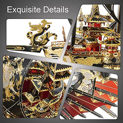 Piececool 3D Metal Puzzles Ship Models Kits to Build for Adults, The Wind Breaker Ship Model Building Kit, Brain Teaser DIY Craft Gifts for Teens Man Woman Family- 709 Pcs - color: Wind Breaker Ship