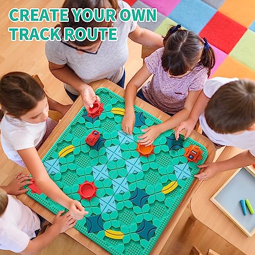 Logical Road Builder Games, STEM Family Board Game, Large Educational Smart Brain Teasers Puzzles Toys, Preschool Learning Early Montessori Birthday Gifts for Kids Boys Girls Age 4-8 Year Old - color: Green
