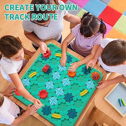 Logical Road Builder Games, STEM Family Board Game, Large Educational Smart Brain Teasers Puzzles Toys, Preschool Learning Early Montessori Birthday Gifts for Kids Boys Girls Age 4-8 Year Old - color: Green