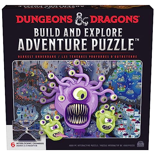 Spin Master Games Dungeons & Dragons 1000-Piece Jigsaw Puzzle for Adults | 1000-Piece Jigsaw Puzzle, Interactive Storytelling Game, Screen-Free Stress Relief, Collectible DND Fantasy Art, Ages 12+ - color: Build and Explore 1000pc Puzzle