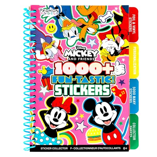 Fashion Angels Disney Mickey & Friends 1000+ Tabbed Sticker Collection Book | Includes Holographic, Vinyl & Alphabet Stickers, For Kids Ages 6+ - color: Mickey & Friends