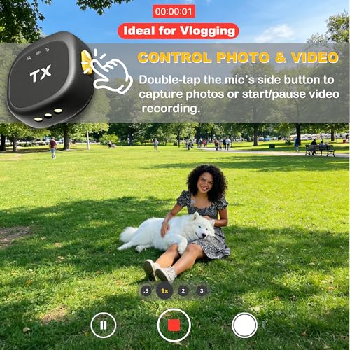 BSONE Wireless Lavalier Microphone for iPhone & Android, Clip-On Mini Mic with Charging Case, Rechargeable Professional Lapel Mics for Vlogging, Video Recording, Content Creators, YouTube, TikTok