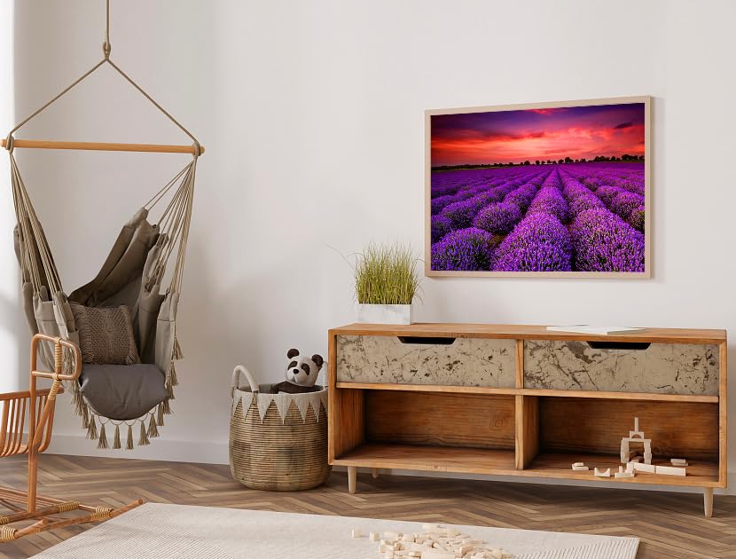 1000 Pieces for Spring Jigsaw Puzzles, Lavender Nature Landscape Flowers Puzzles for Adults, Plants Challenging Funny Puzzles for Friends Family Activity Game Nights Gifts - color: Spring