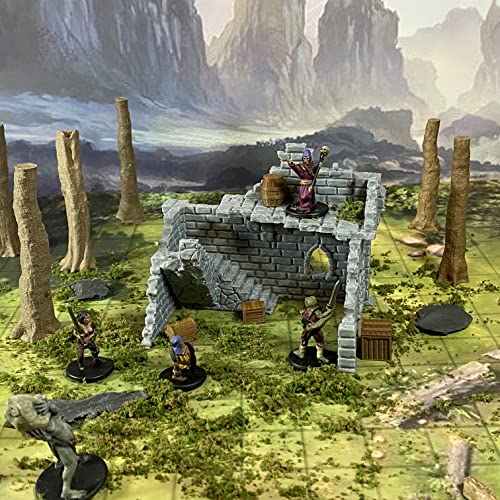 Building Ruins Set 3A Terrain for Tabletop Role Playing Games 28mm Scale