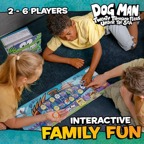 Dog Man Twenty Thousand Fleas Under the Sea Board Game, Ages 6+