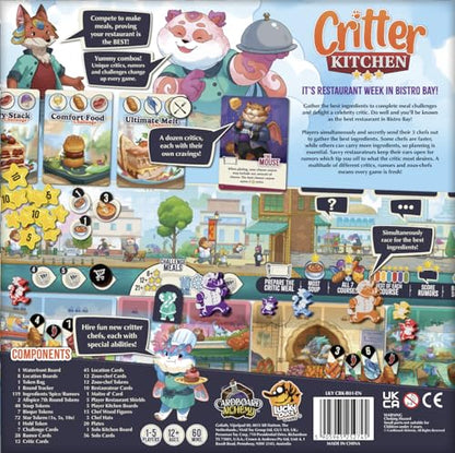Lucky Duck Games Critter Kitchen | Strategy Game | Chefs Compete for a Restaurant Critic | 1-5 Players, Ages 12+