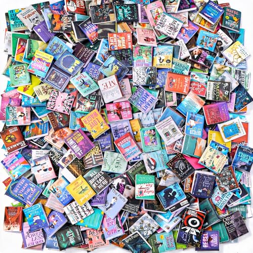 500pcs Mini Books Miniatures Dollhouse Books for Anxiety Bookshelf Library | Tiny Plastic Books for Dollhouse Decor Accessories DIY Crafting Bookshelf Fillers - style: 500pcs Mini Books