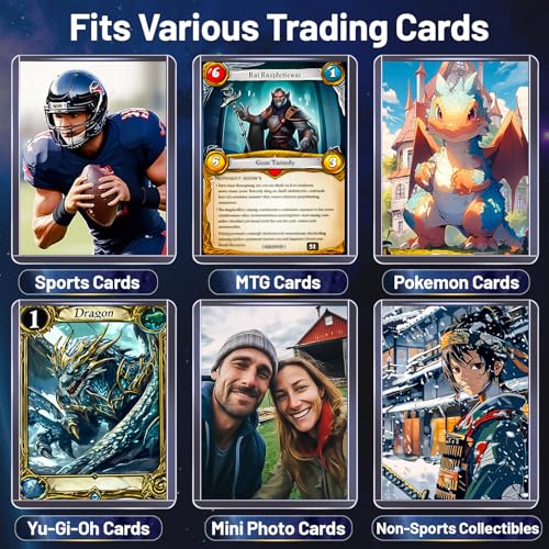 100 Hard Plastic Card Sleeves – 100 Toploads, 35PT Baseball Card Protectors with Bend-Resistant, Rip-Proof Edges for TCG, Sports, Football & Collectible Cards - size: 100 TOPLOADERS