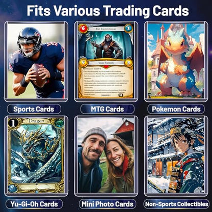 100 Hard Plastic Card Sleeves – 100 Toploads, 35PT Baseball Card Protectors with Bend-Resistant, Rip-Proof Edges for TCG, Sports, Football & Collectible Cards - size: 100 TOPLOADERS
