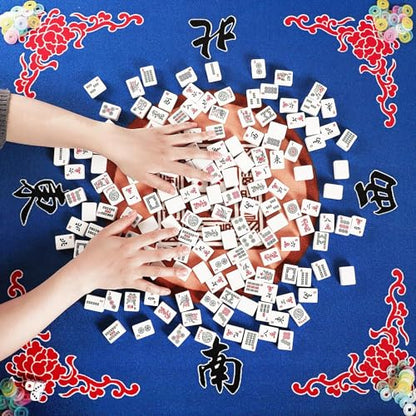1.2" American Mahjong Tiles, 166 Tiles with White Color (Tiles Only, No Dice and Other Accessories) - color: White
