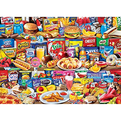 MasterPieces Kids Favorite Foods 1000-Piece Jigsaw Puzzle - Eco-Friendly Matte Finish - 19.25"x26.75" - Bonus Poster - Quality Guaranteed - size: 1000 Piece with Bonus Poster