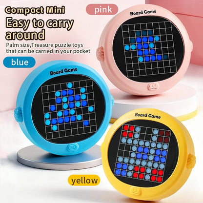 Electronic Chess Game, 5-in-1 Handheld Electric Puzzle Game, Electronic Board Games for Educational and Memory Growth, Portable Travel Games for Car Ride