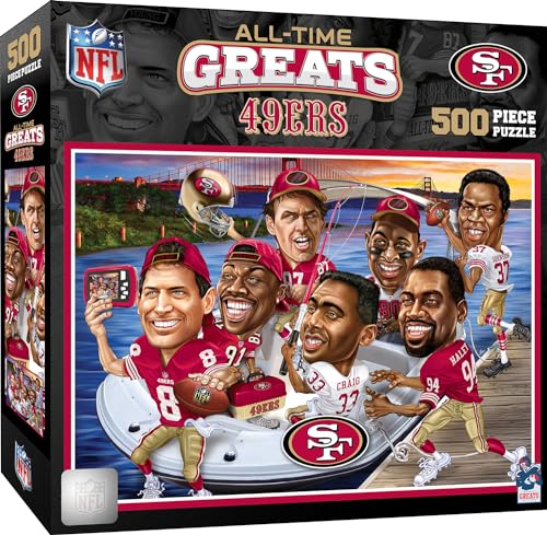 MasterPieces 500 Piece Sports Jigsaw Puzzle for Adults - NFL San Francisco 49ers All-Time Greats - 15x21 - style: San Francisco 49ers
