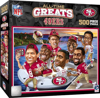 MasterPieces 500 Piece Sports Jigsaw Puzzle for Adults - NFL San Francisco 49ers All-Time Greats - 15x21 - style: San Francisco 49ers