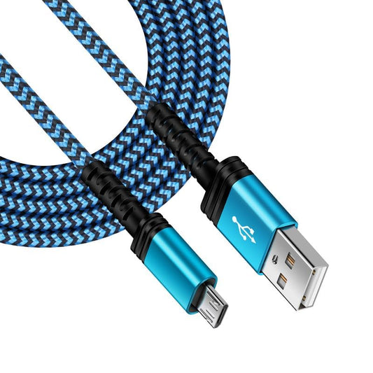 Micro USB Cable 6ft Long, Best Replacement USB to Micro-USB Android Cord | Micro Fast Charging for Kindle Fire Tablets and Kindle E-Readers Kindle Paper White, HD, HDX, 7, 8, 10 - color: Blue, style: Micro USB Cable