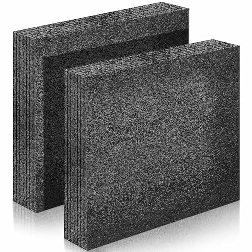 Hoolerry 2 Pcs Customizable Polyethylene Foam Packing Inserts for Cases Thick Polyethylene Cuttable Foam Sheet for Tool Box, Camera, Crafts, Storage and Crafts (12" X 12" X 2",Black) - size: 12" X 12" X 2"