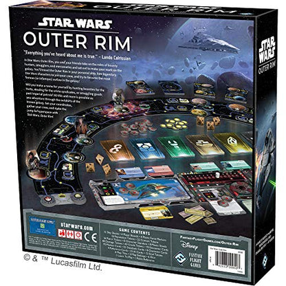 Asmodee Star Wars Outer Rim Board Game - Strategy Game, Fun Family Adventure for Teens & Adults, Ages 14+, 1-4 Players, 3-4 Hour Playtime