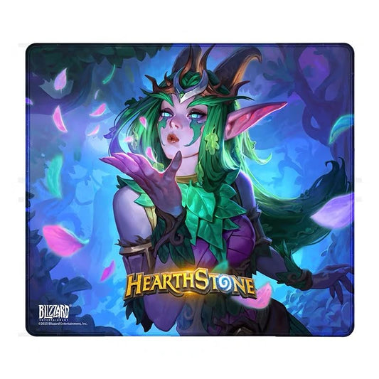 Blizzard Hearthstone Official Licensed Mousepad XL for Gaming, Office, Home | Gaming Mouse Pad w/ Non-Slip Rubber Base & Stitched Edge, Desktop Keyboard Mat, Smooth Tracking & Stability, 17.7 * 15.7Inch - color: Aspect's Embrace