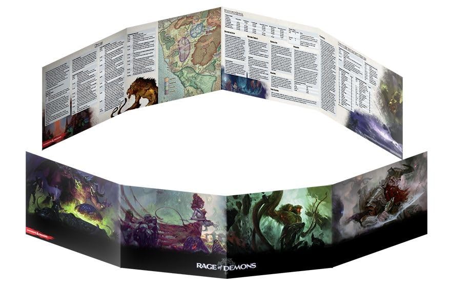 Gale Force Nine, Dungeons & Dragons: Rage of Demons Dungeon Master's Screen - Full Art, Multicolor DM Screen