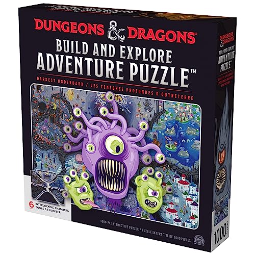 Spin Master Games Dungeons & Dragons 1000-Piece Jigsaw Puzzle for Adults | 1000-Piece Jigsaw Puzzle, Interactive Storytelling Game, Screen-Free Stress Relief, Collectible DND Fantasy Art, Ages 12+ - color: Build and Explore 1000pc Puzzle