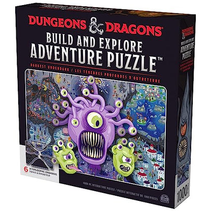 Spin Master Games Dungeons & Dragons 1000-Piece Jigsaw Puzzle for Adults | 1000-Piece Jigsaw Puzzle, Interactive Storytelling Game, Screen-Free Stress Relief, Collectible DND Fantasy Art, Ages 12+ - color: Build and Explore 1000pc Puzzle
