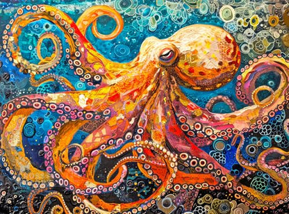 Cross & Glory | Jigsaw Puzzles for Adults | The Great Blue Octopus Enigma | Deep Sea Octopus Puzzle | Satin Finish Ocean Puzzle 1000 Pieces | Ages 14+ - color: Octopus Enigma
