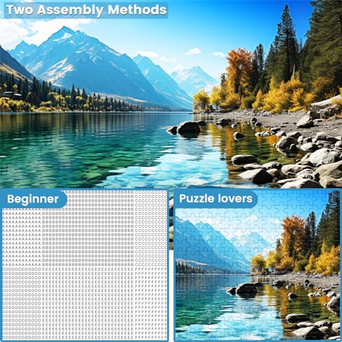 VOLUVOLU 500 Piece Puzzle for Adults,Glacier Park Jigsaw Puzzles 500 Pieces | Mountain Jigsaw Puzzle,Birthday Party for Family Adults Funny Puzzle - color: Glacier Park