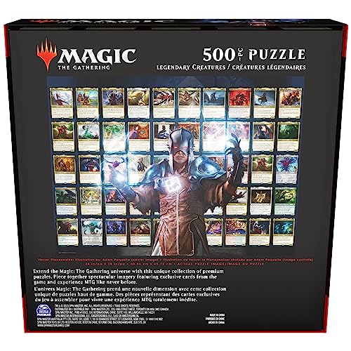 Magic The Gathering, Legendary Creatures 500 Piece Puzzle MTG Puzzles for Adults Jigsaw Puzzles 500 Pieces 500 Piece Puzzles for Adults & Kids 12+ - color: Legendary Creatures 500pc Puzzle