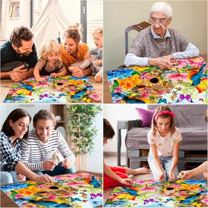 300 Piece Jigsaw Puzzle for Adults, Birds Flower Puzzles 300 Pieces for Adults Fit Together Perfectly, Challenging Puzzle for Friends Family Activity Game Nights- Finished Size 20.5×15 - style: Birds
