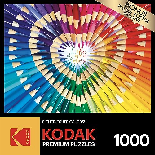 RoseArt - Kodak Premium - Life is a Box of Colors - 1000 Piece Jigsaw Puzzle for Adults - style: Life is a Box of Colors