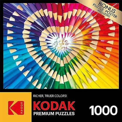 RoseArt - Kodak Premium - Life is a Box of Colors - 1000 Piece Jigsaw Puzzle for Adults - style: Life is a Box of Colors