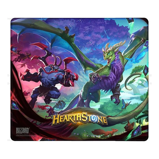 Blizzard Hearthstone Game Mouse Pad, XL Size Apply to Gamer Office & Home, Non-slip rubber base, Extended Desk Mat with Stitched Edge, Smooth Stable & Durable, 17.7*15.7Inch (Into the Emerald Dream) | Gaming Mouse Pad w/ Non-Slip Rubber Base & Stitched Ed