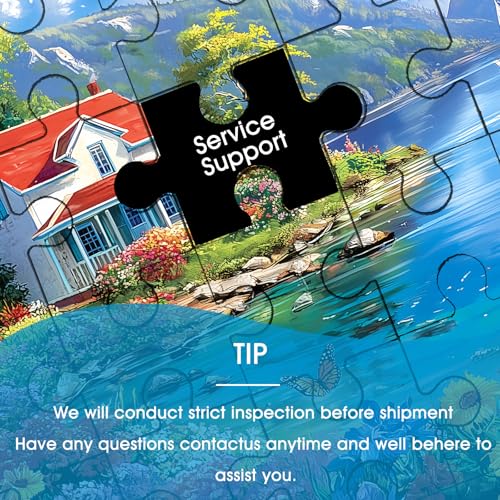 500 Piece Puzzle for Adults – Lake House Landscape Jigsaw Puzzle for Adults & Seniors – Eco-Friendly Recycled Paper – Fun & Challenging Family Game Gift for Friends and Family (20.5 x 15 in) - style: Lake Scenery