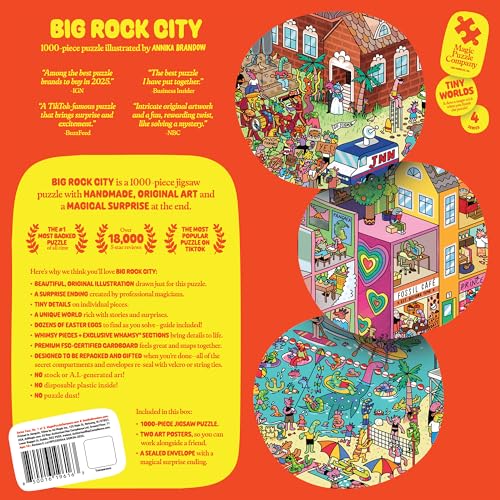 Big Rock City • 1000-Piece Puzzle by The Magic Puzzle Company • Series 4 | Original handmade art filled with tiny details. Mind-blowing magical ending. Dozens of hidden secrets. No AI. No puzzle dust.