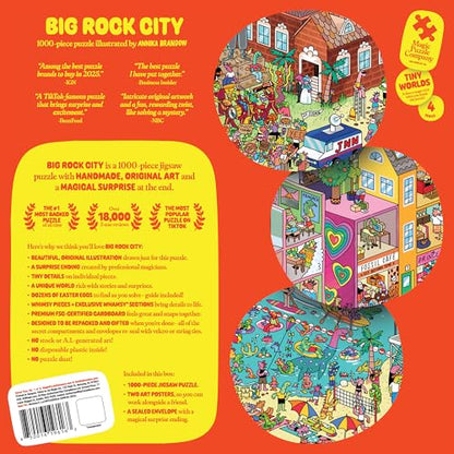 Big Rock City • 1000-Piece Puzzle by The Magic Puzzle Company • Series 4 | Original handmade art filled with tiny details. Mind-blowing magical ending. Dozens of hidden secrets. No AI. No puzzle dust.