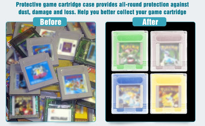 HUGJEPTTY Gameboy Color Case Gameboy Case 12PCS，Anti Dust Transparent Protective Game Cartridge Case Storage Box for Nintendo Gameboy Color GBC GB GBP（2.6x2.8x0.5Inch）