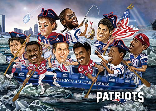 MasterPieces 500 Piece Sports Jigsaw Puzzle for Adults - NFL New England Patriots All-Time Greats - 15x21" - style: New England Patriots