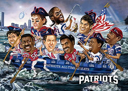 MasterPieces 500 Piece Sports Jigsaw Puzzle for Adults - NFL New England Patriots All-Time Greats - 15x21" - style: New England Patriots
