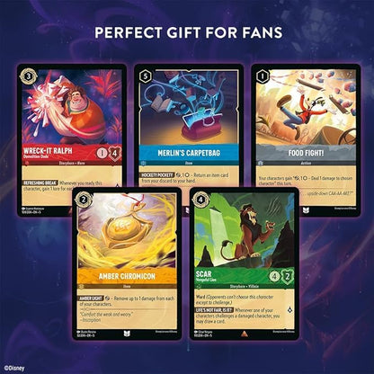 Ravensburger Disney Lorcana TCG: Shimmering Skies - Amethyst & Ruby Single-Player Starter Deck | Engaging Gameplay | Over 200 Original Disney Artworks | Ideal for Ages 8+